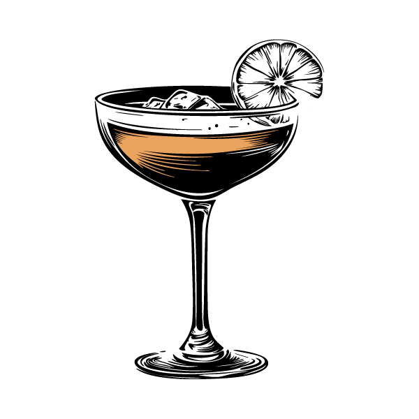 Un cocktail au the 38 bar – Illustration Cyril Jeau Signature Cocktail the 38 bar - Illustration Cyril Jeau Signature